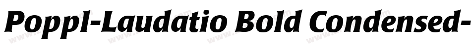 Poppl-Laudatio Bold Condensed字体转换